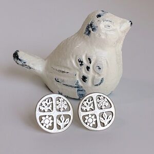 James Avery Four Seasons Ear Posts Earrings 925 Sterling Silver Retired Jewelry